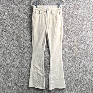 Frame Pants Women’s 28 Ivory Cream Velveteen Le High Flare